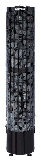 Harvia Cilindro E Sauna Heater 6.6kW - PC66E - Black Steel (Controls Not Included)
