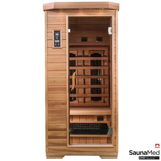 SaunaMed 1 Person Luxury FAR Infrared Indoor Sauna EMR Neutral™