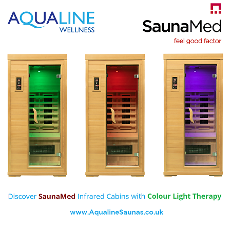 SaunaMed Infrared cabins with colour light therapy